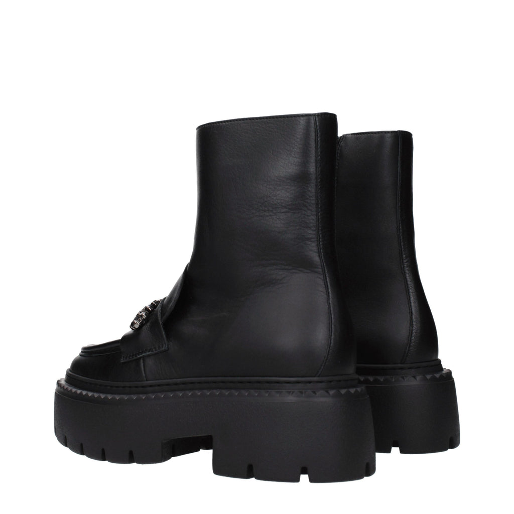 Jimmy Choo Black Leather Ankle Boots - Luxury Boutique Co
