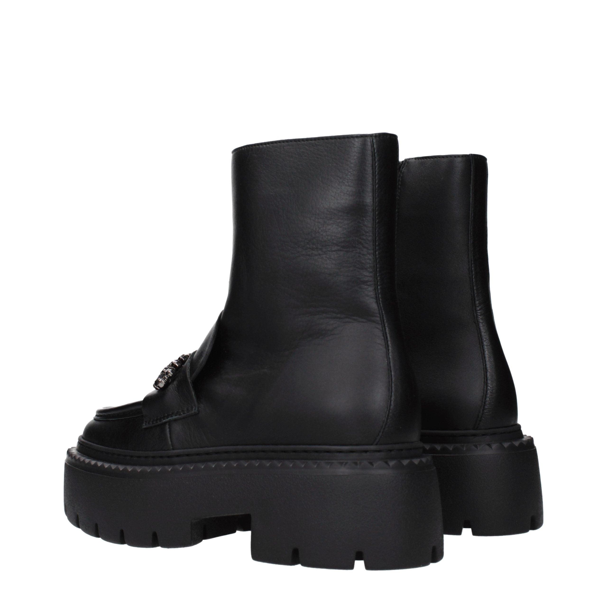 Jimmy Choo Black Leather Ankle Boots - Luxury Boutique Co