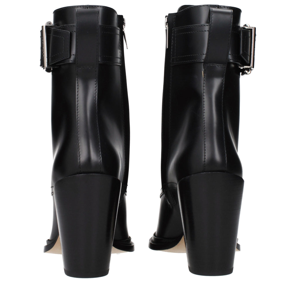 Jimmy Choo Black Leather Ankle Boots - Luxury Boutique Co