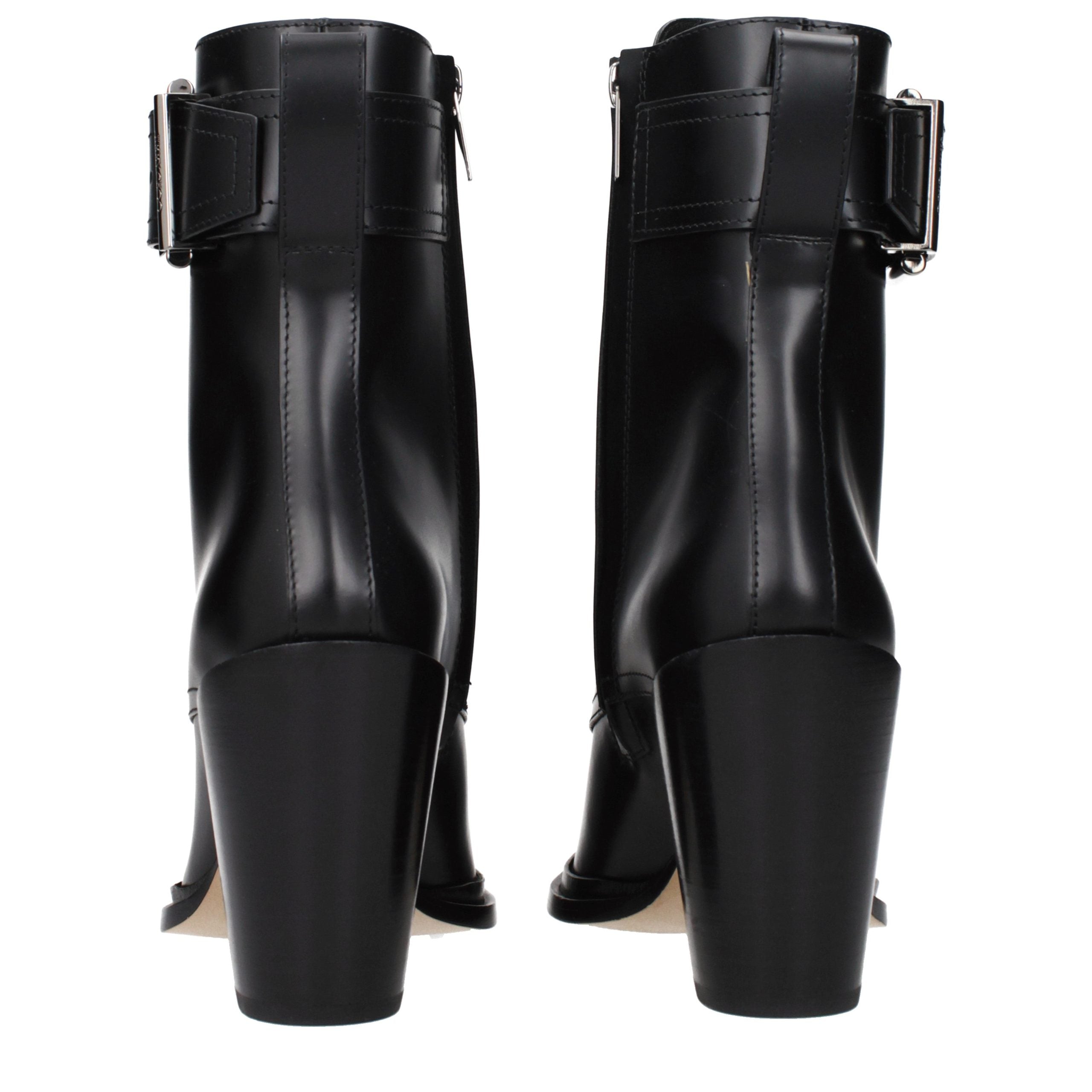 Jimmy Choo Black Leather Ankle Boots - Luxury Boutique Co