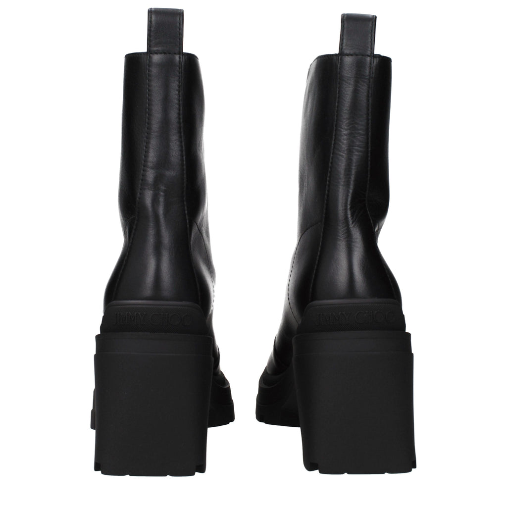 Jimmy Choo Black Leather Ankle Boots - Luxury Boutique Co