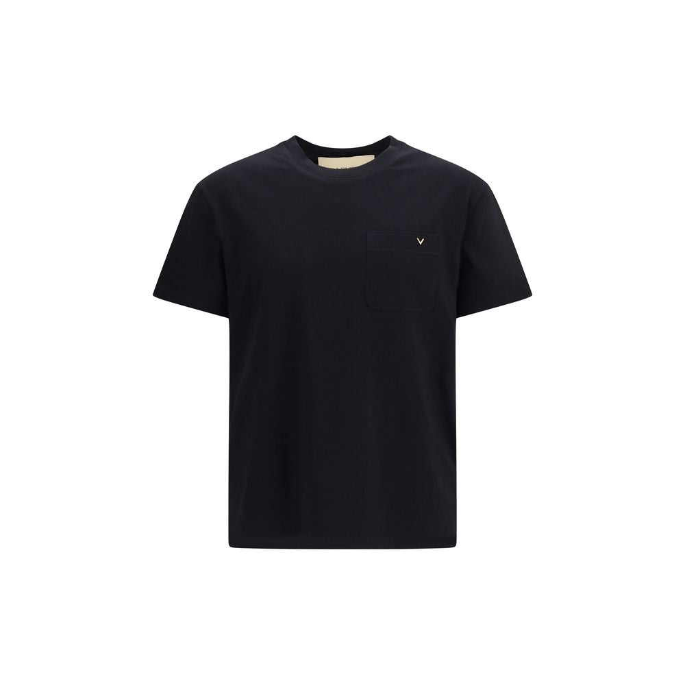 Valentino Black Cotton T-Shirt - Luxury Boutique Co