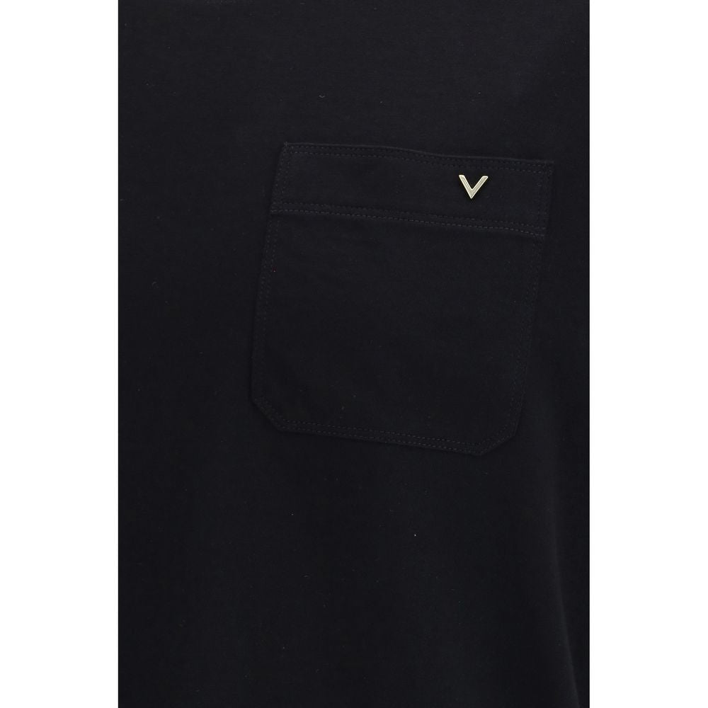 Valentino Black Cotton T-Shirt - Luxury Boutique Co