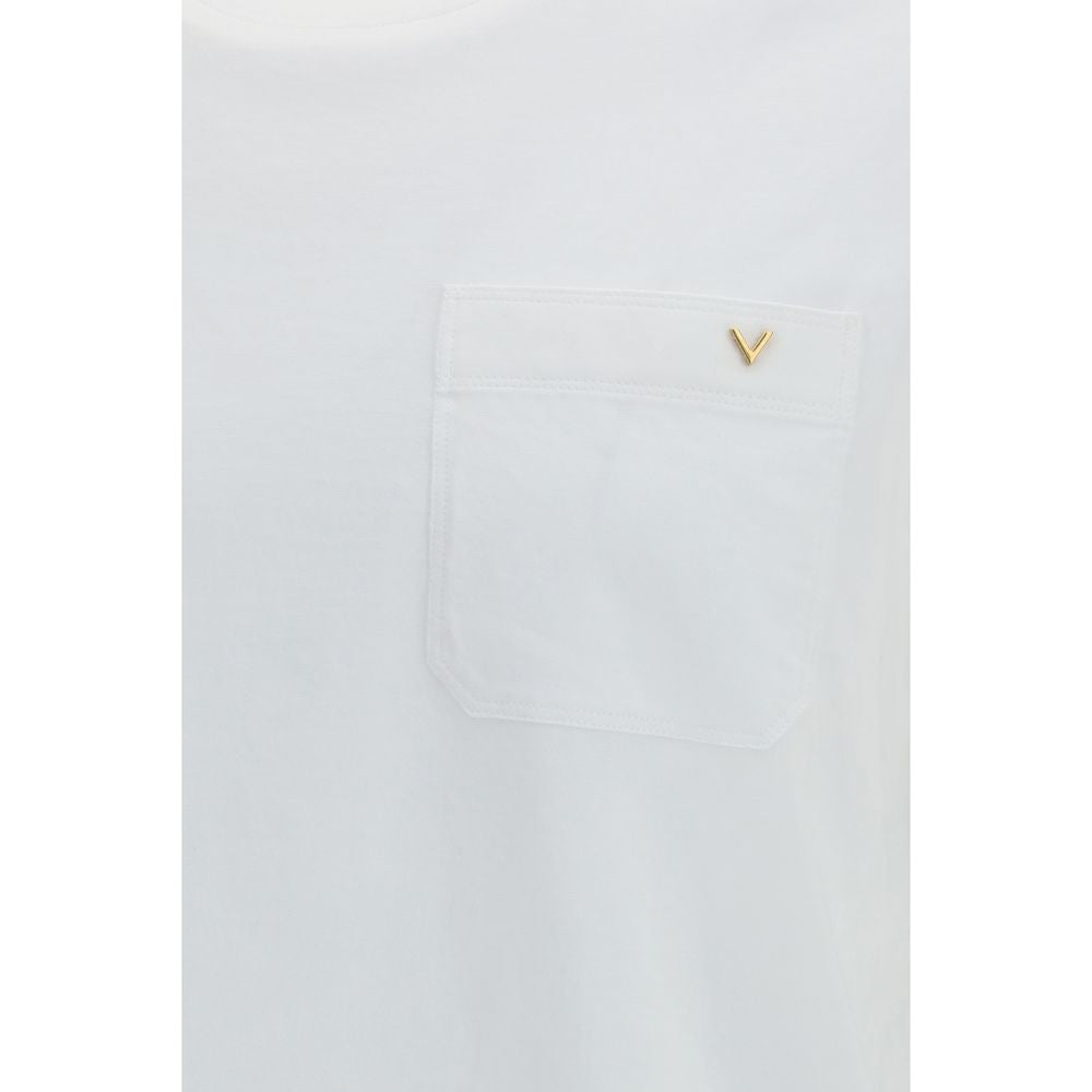 Valentino White Cotton T-Shirt - Luxury Boutique Co