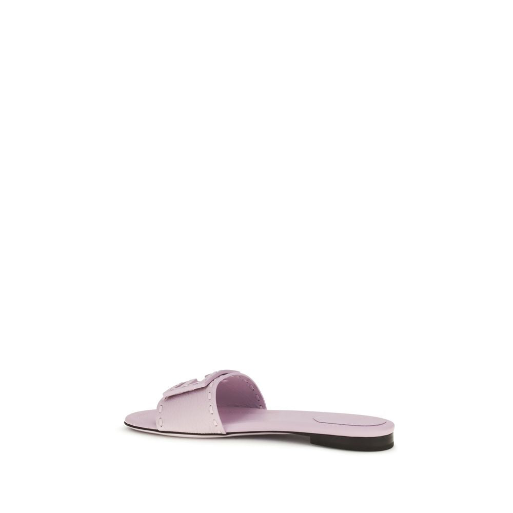 Fendi Multicolor Calf Leather Bos Taurus Flat Sandals - Luxury Boutique Co