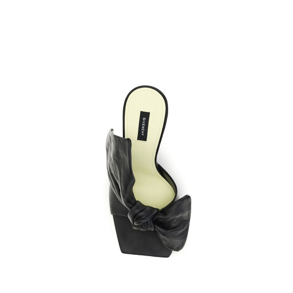 Givenchy Black Lamb Ovis Aries Aries Mules - Luxury Boutique Co