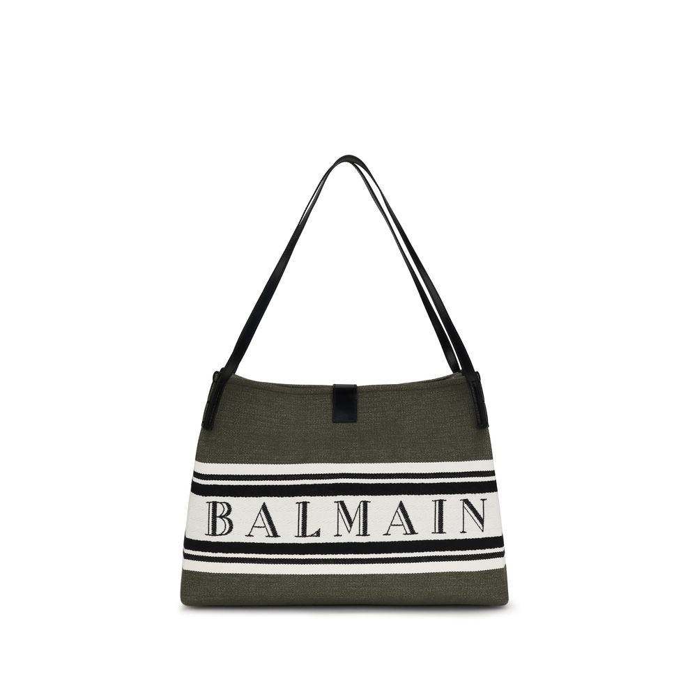 Balmain Black Cotton Shoulder Bag - Luxury Boutique Co
