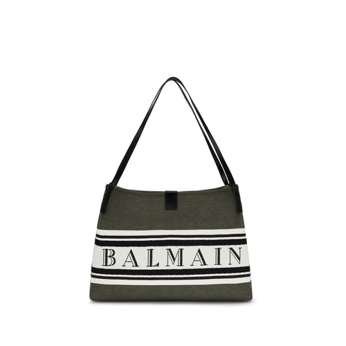 Balmain Black Cotton Shoulder Bag - Luxury Boutique Co