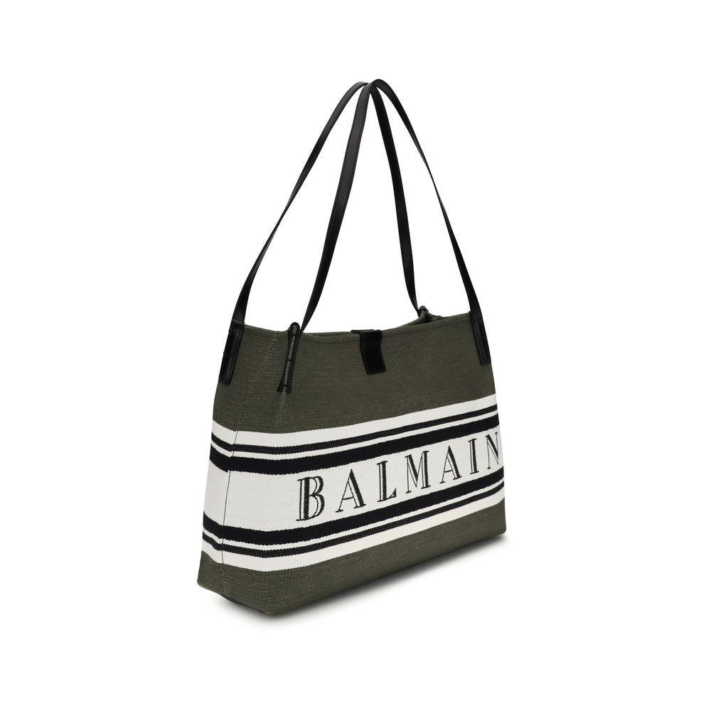 Balmain Black Cotton Shoulder Bag - Luxury Boutique Co
