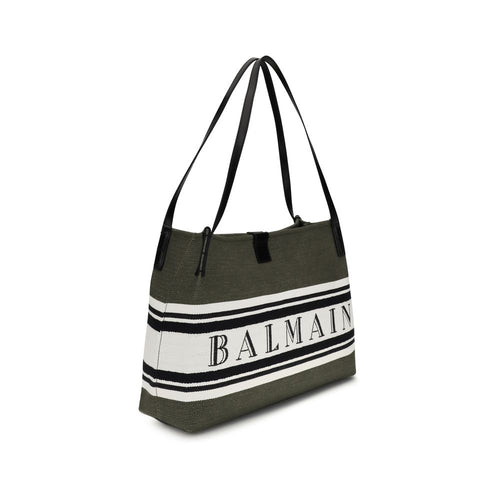 Balmain Black Cotton Shoulder Bag - Luxury Boutique Co