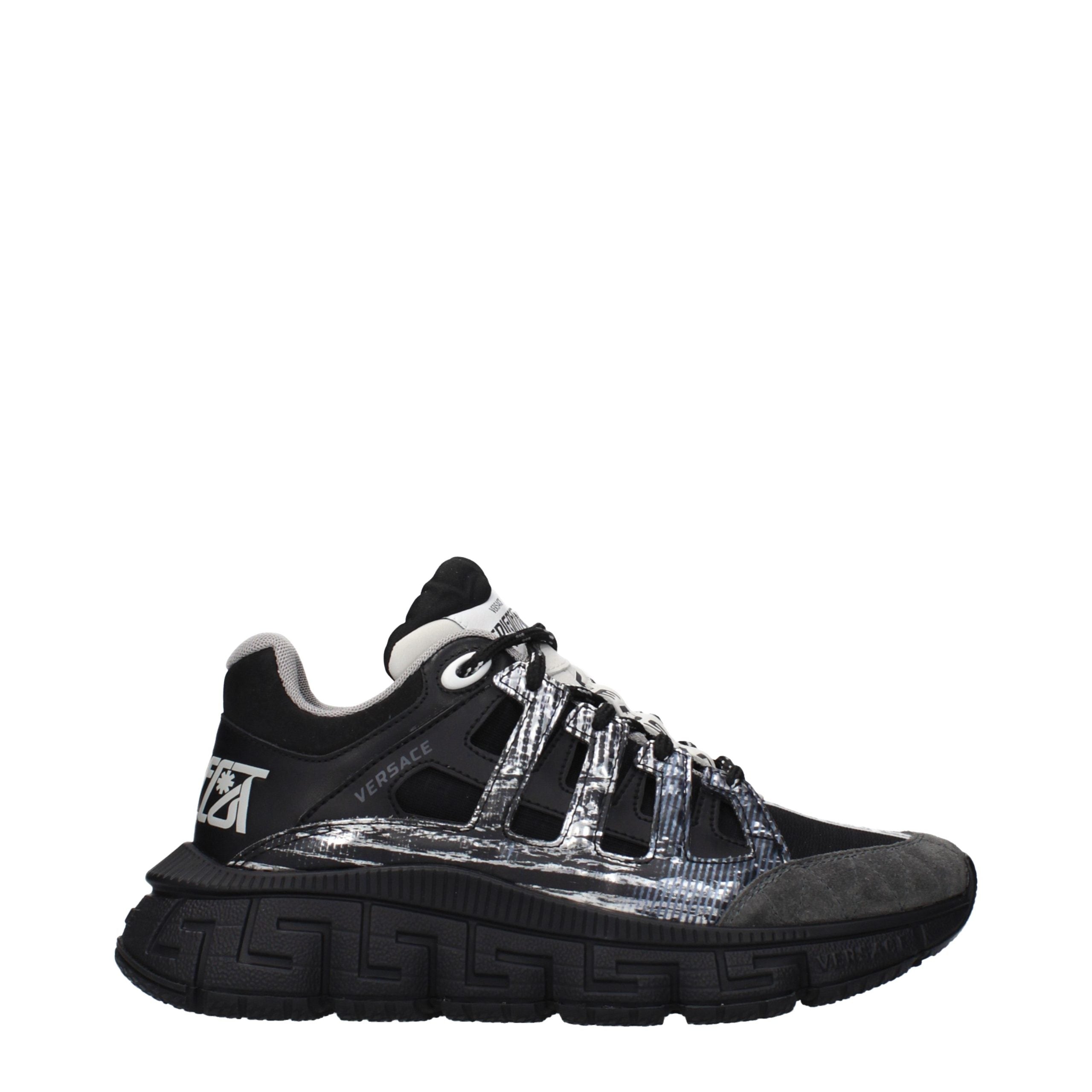 Versace Black Fabric Athletic Sneakers - Luxury Boutique Co