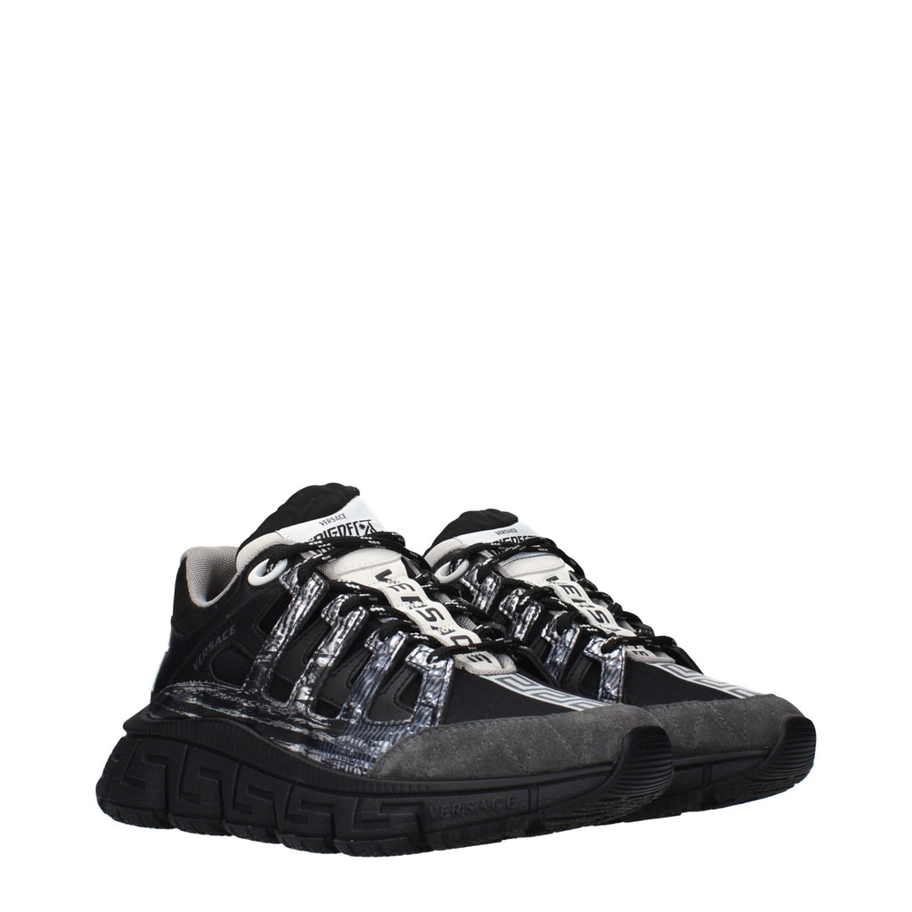 Versace Black Fabric Athletic Sneakers - Luxury Boutique Co