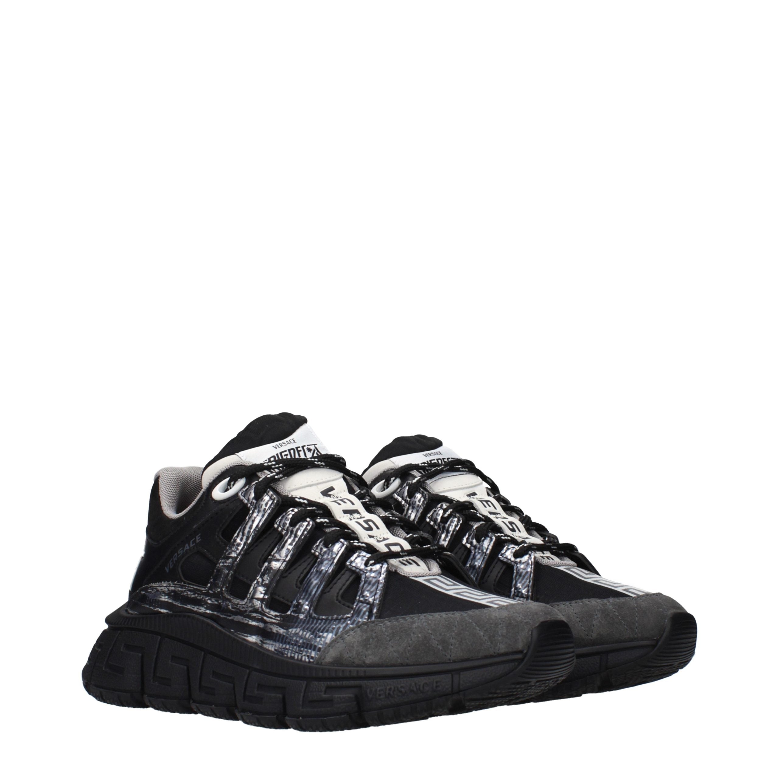 Versace Black Fabric Athletic Sneakers - Luxury Boutique Co