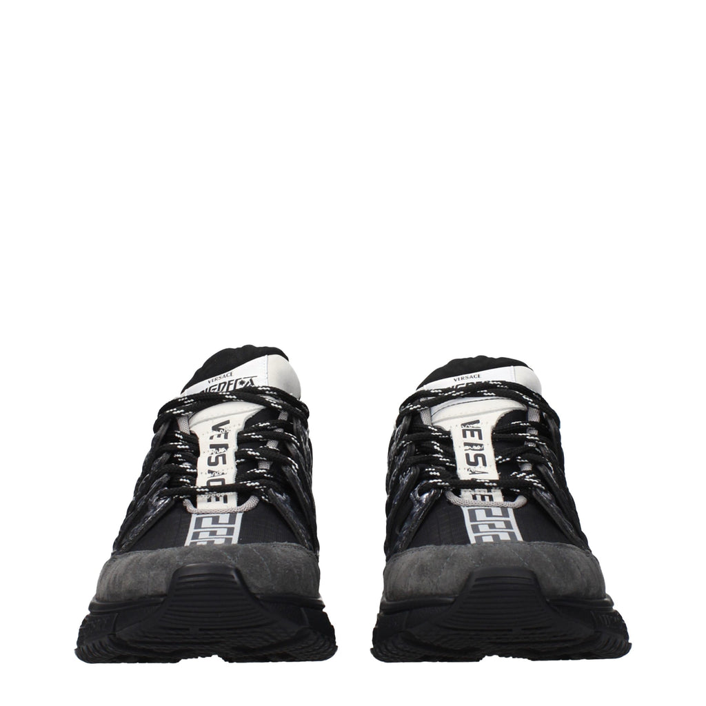 Versace Black Fabric Athletic Sneakers - Luxury Boutique Co