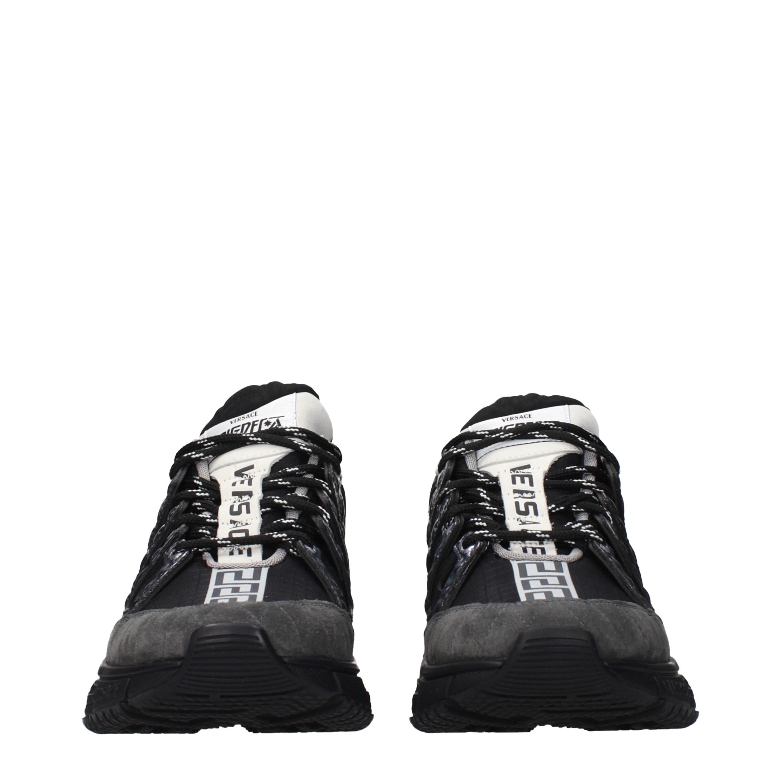 Versace Black Fabric Athletic Sneakers - Luxury Boutique Co