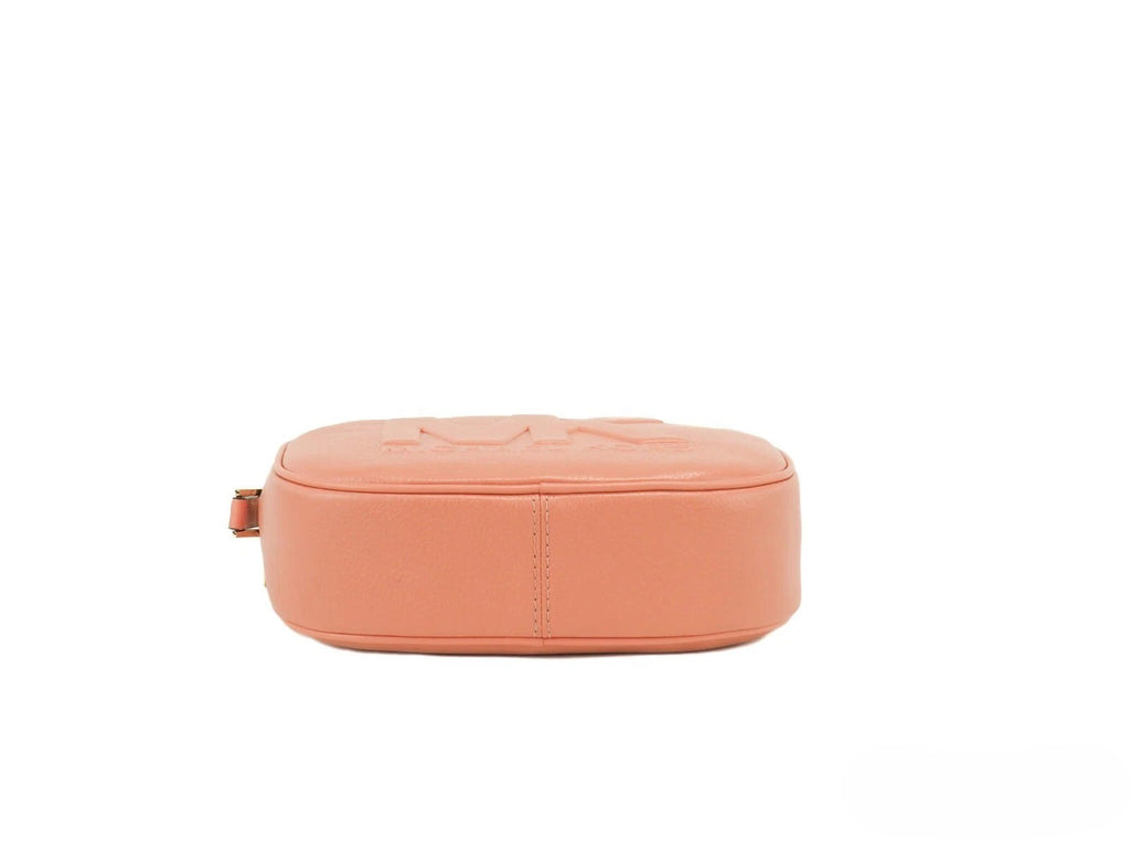 Michael Kors Jet Set Travel Medium Sherbert Leather Oval Camera Crossbody Bag - Luxury Boutique Co