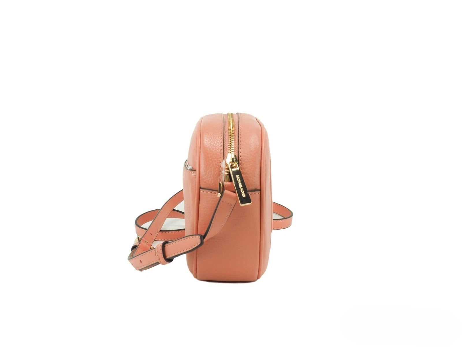 Michael Kors Jet Set Travel Medium Sherbert Leather Oval Camera Crossbody Bag - Luxury Boutique Co