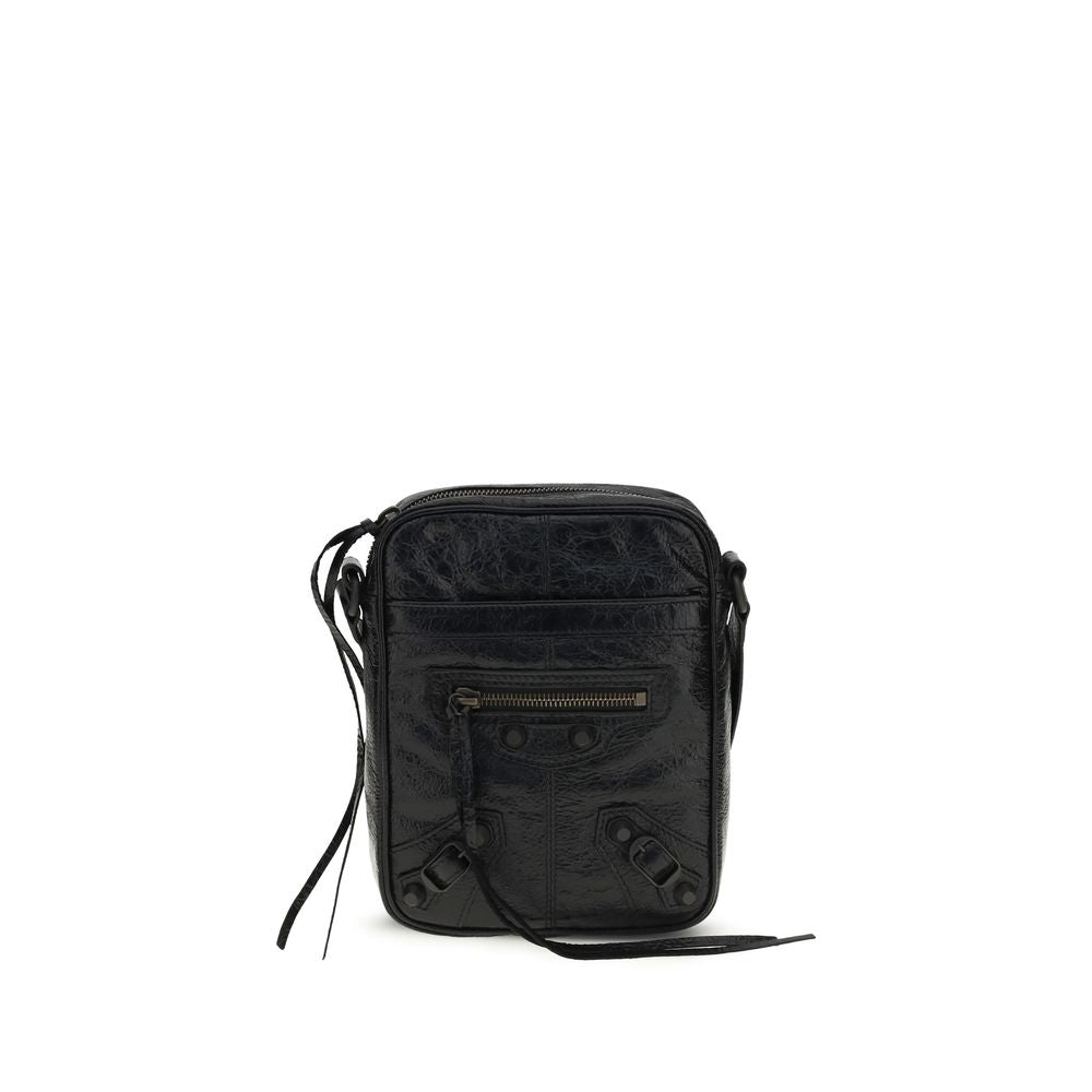 Balenciaga Black Lamb Ovis Aries Aries Shoulder Bag - Luxury Boutique Co