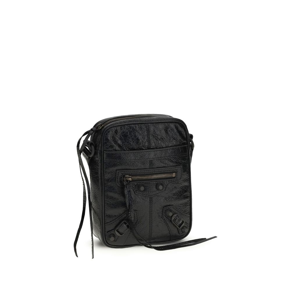 Balenciaga Black Lamb Ovis Aries Aries Shoulder Bag - Luxury Boutique Co