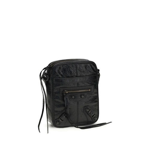 Balenciaga Black Lamb Ovis Aries Aries Shoulder Bag - Luxury Boutique Co
