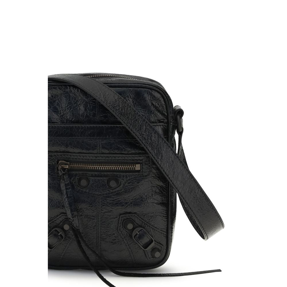 Balenciaga Black Lamb Ovis Aries Aries Shoulder Bag - Luxury Boutique Co