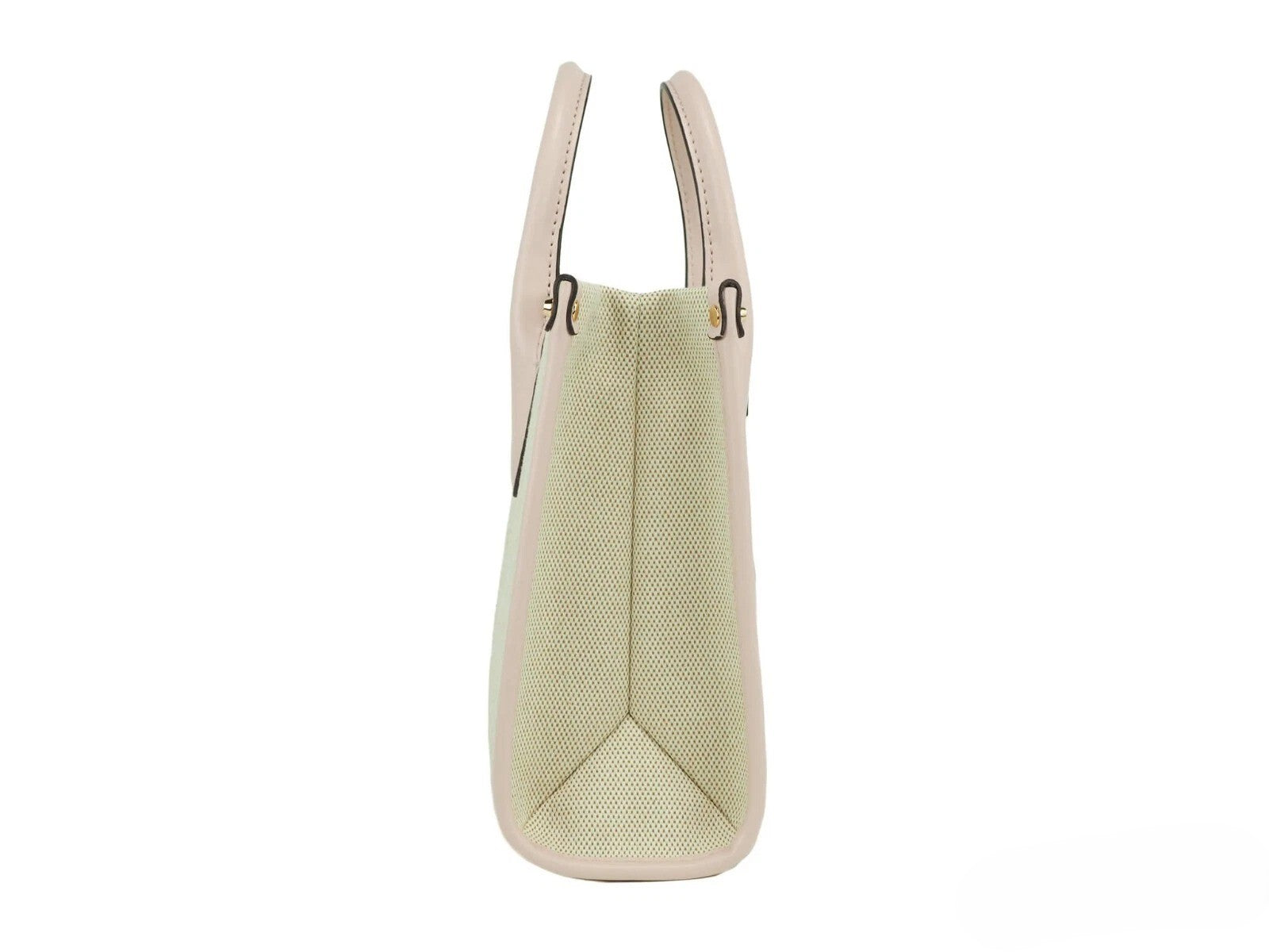 Michael Kors Mirella Small Powder Blush Canvas Shopper Crossbody Handbag Purse - Luxury Boutique Co