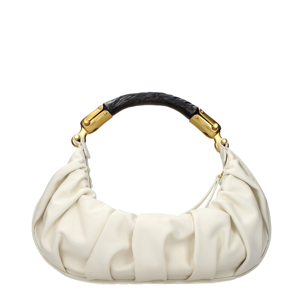Balmain Beige Leather Handbag - Luxury Boutique Co