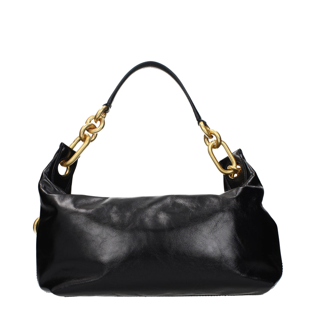 Balmain Black Leather Shoulder Bag - Luxury Boutique Co