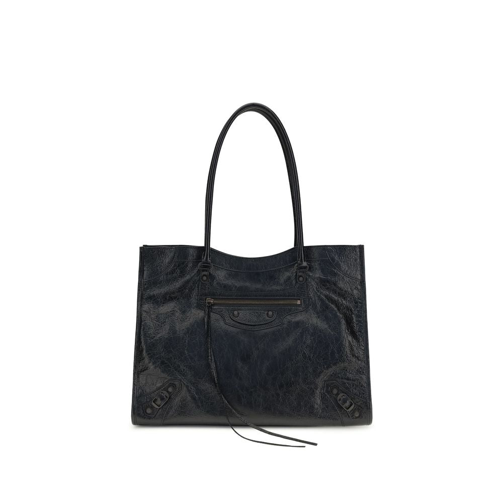 Balenciaga Black Lamb Ovis Aries Aries Shoulder Bag - Luxury Boutique Co