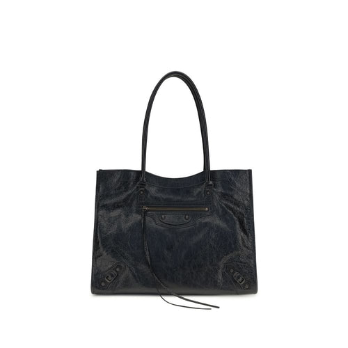 Balenciaga Black Lamb Ovis Aries Aries Shoulder Bag - Luxury Boutique Co