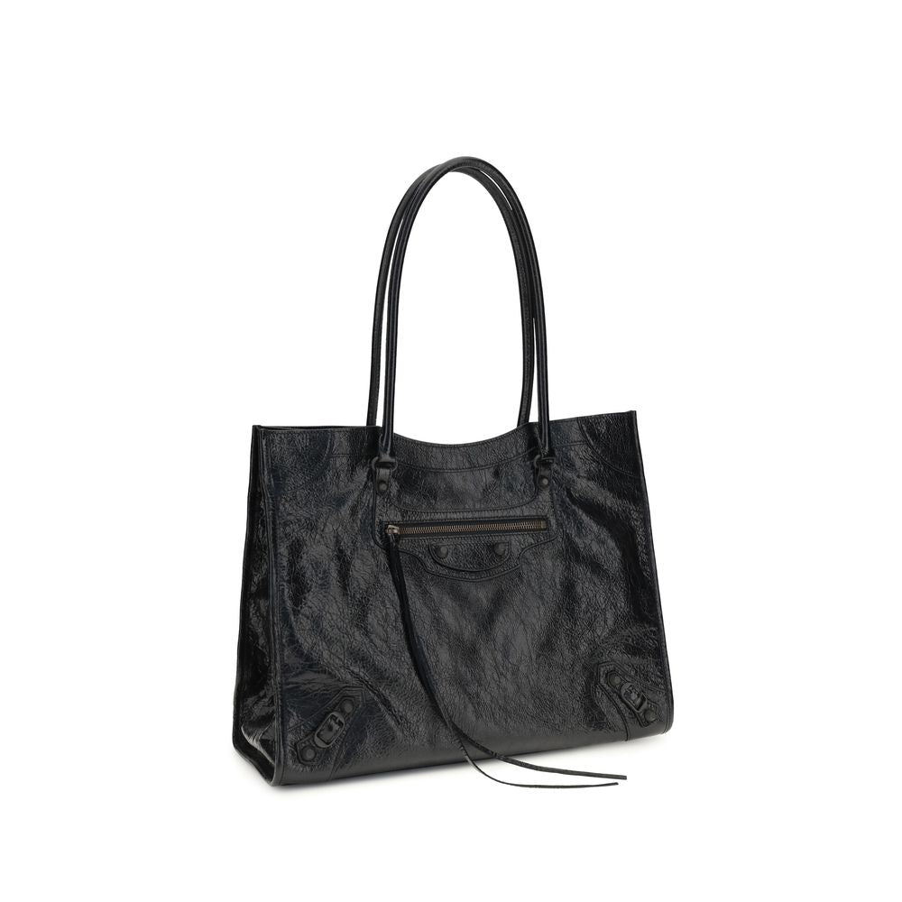 Balenciaga Black Lamb Ovis Aries Aries Shoulder Bag - Luxury Boutique Co