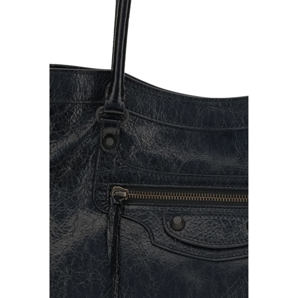 Balenciaga Black Lamb Ovis Aries Aries Shoulder Bag - Luxury Boutique Co