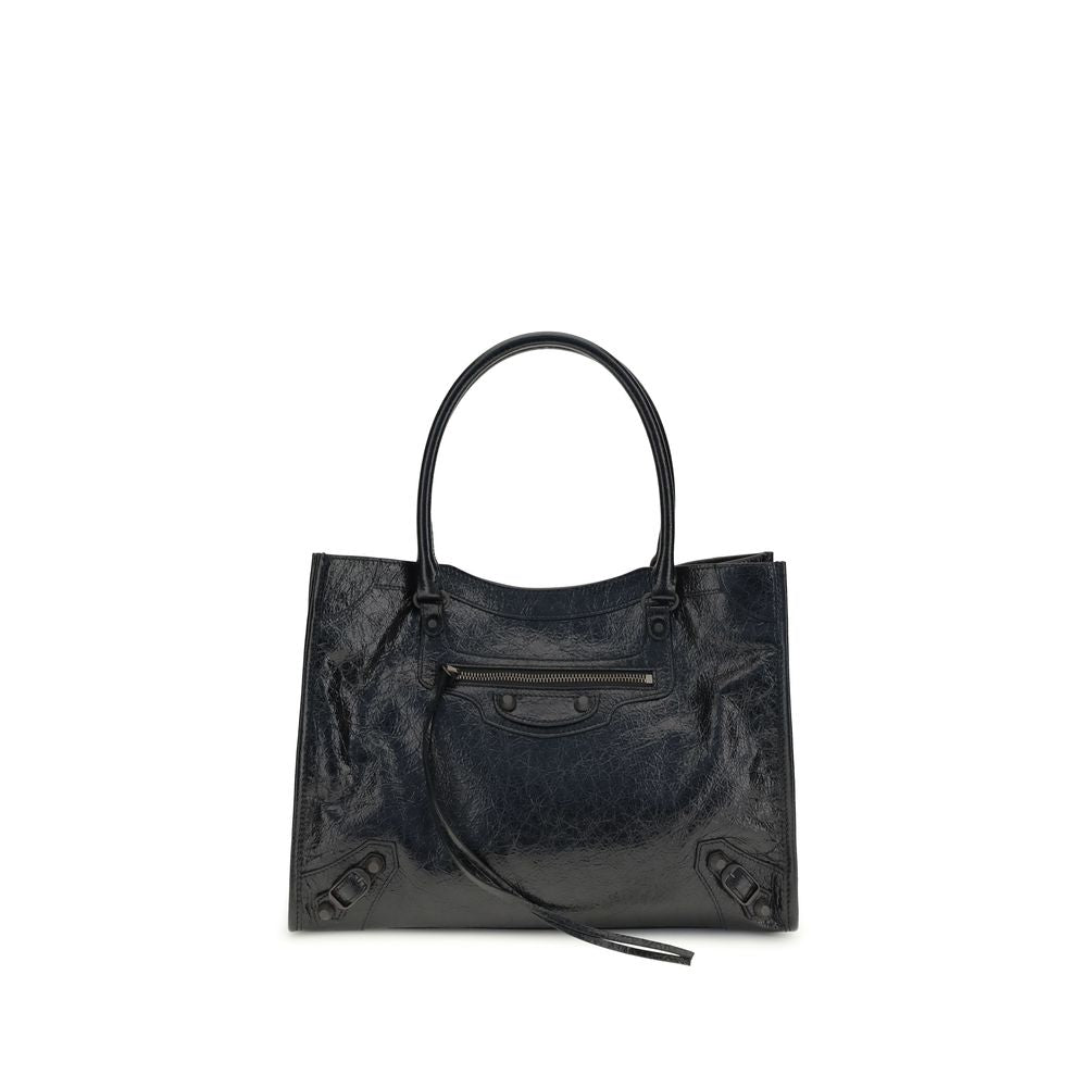 Balenciaga Black Lamb Ovis Aries Aries Shoulder Bag - Luxury Boutique Co