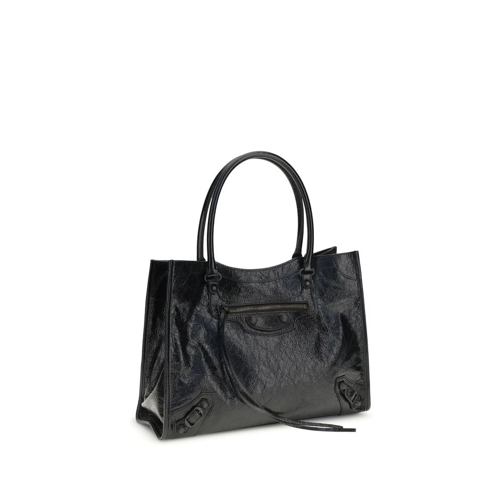 Balenciaga Black Lamb Ovis Aries Aries Shoulder Bag - Luxury Boutique Co
