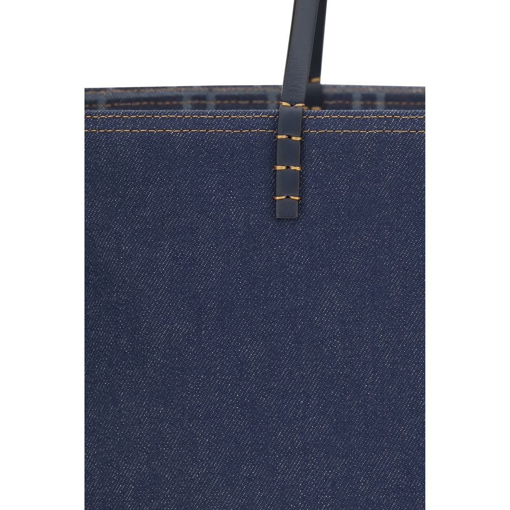 Fendi Blue Cotton Shoulder Bag - Luxury Boutique Co