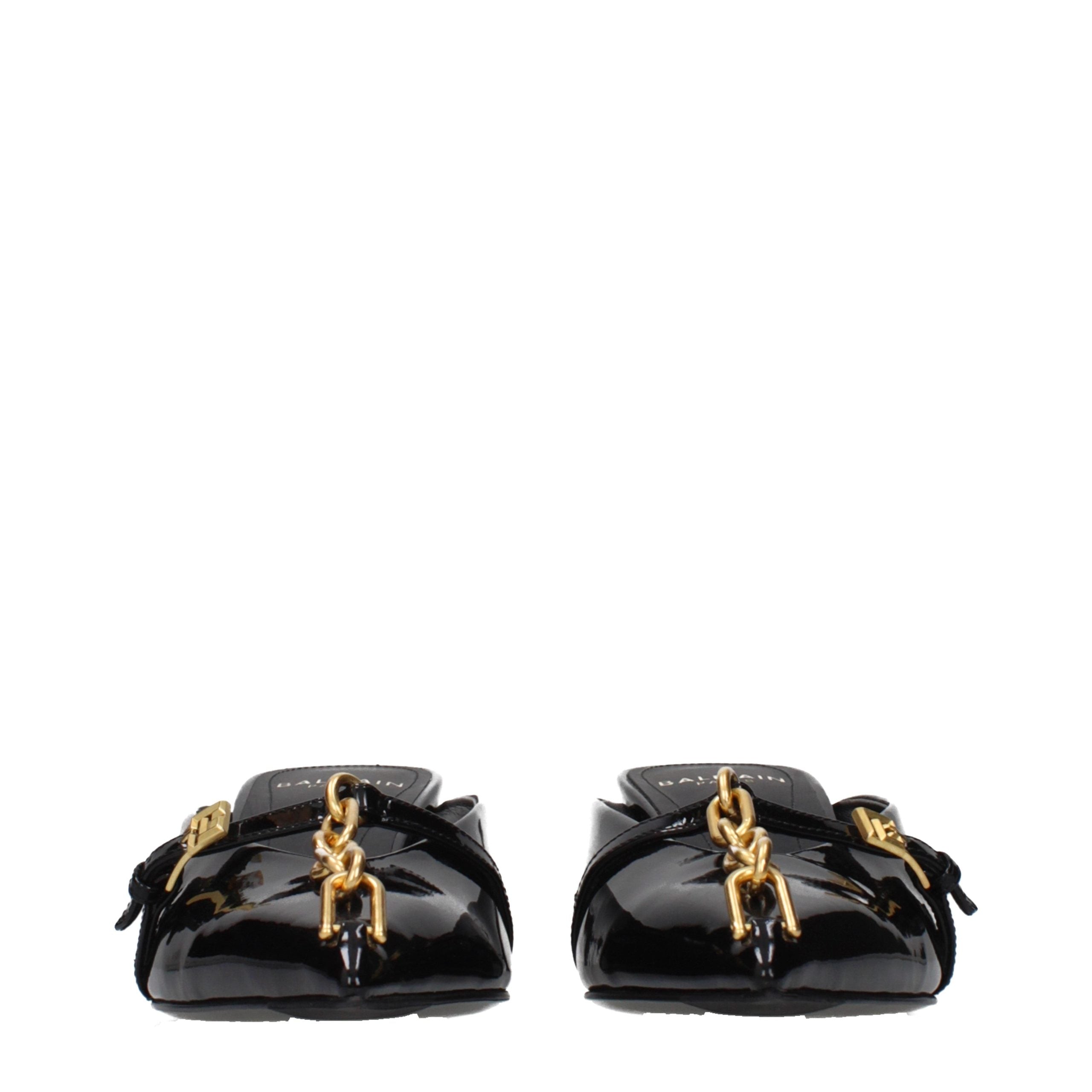 Balmain Black Leather Platform Sandals - Luxury Boutique Co