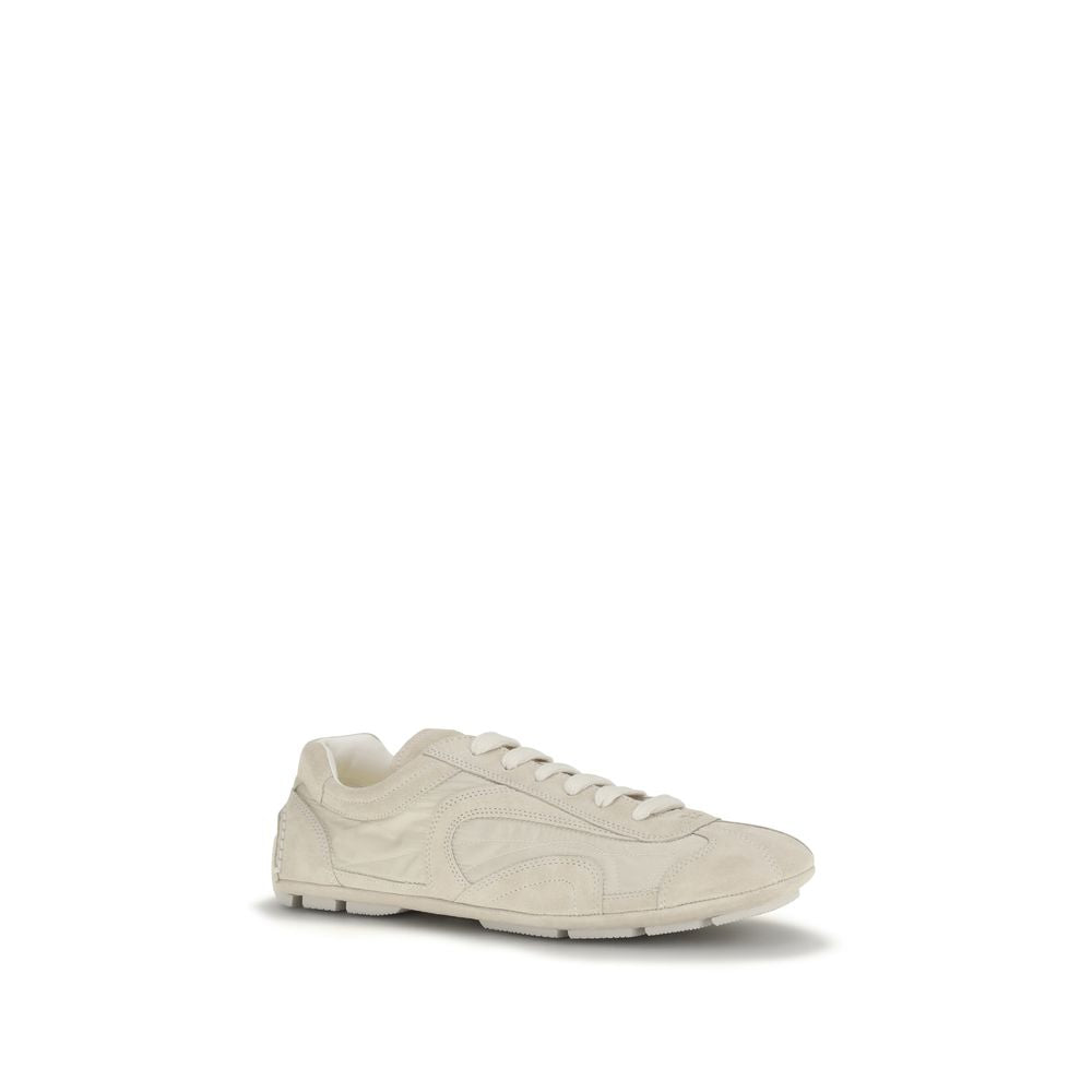 Prada Beige Calf Leather Bos Taurus Sneakers - Luxury Boutique Co