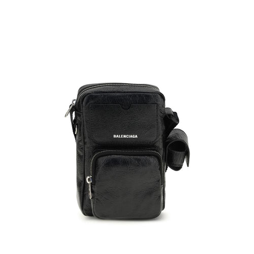 Balenciaga Black Lamb Ovis Aries Aries Shoulder Bag - Luxury Boutique Co