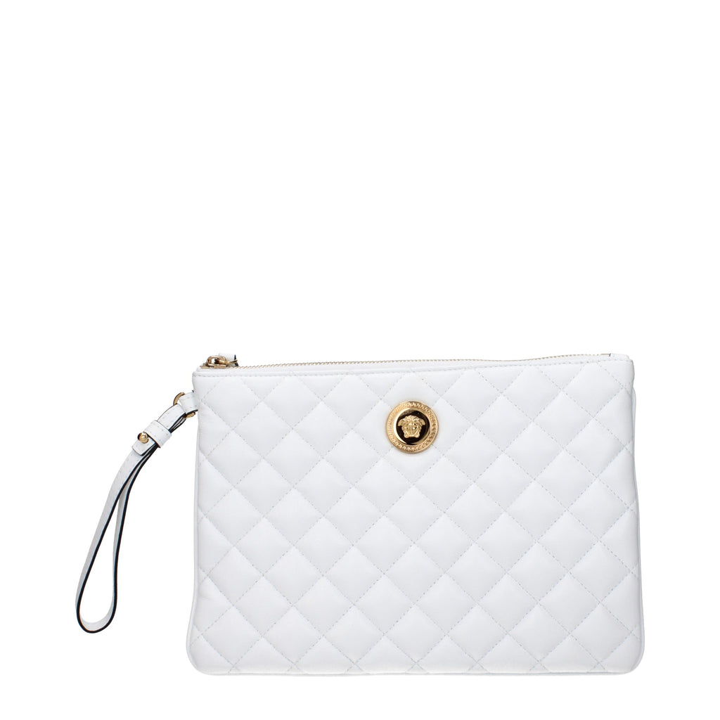 Versace White Leather Clutch Bag - Luxury Boutique Co