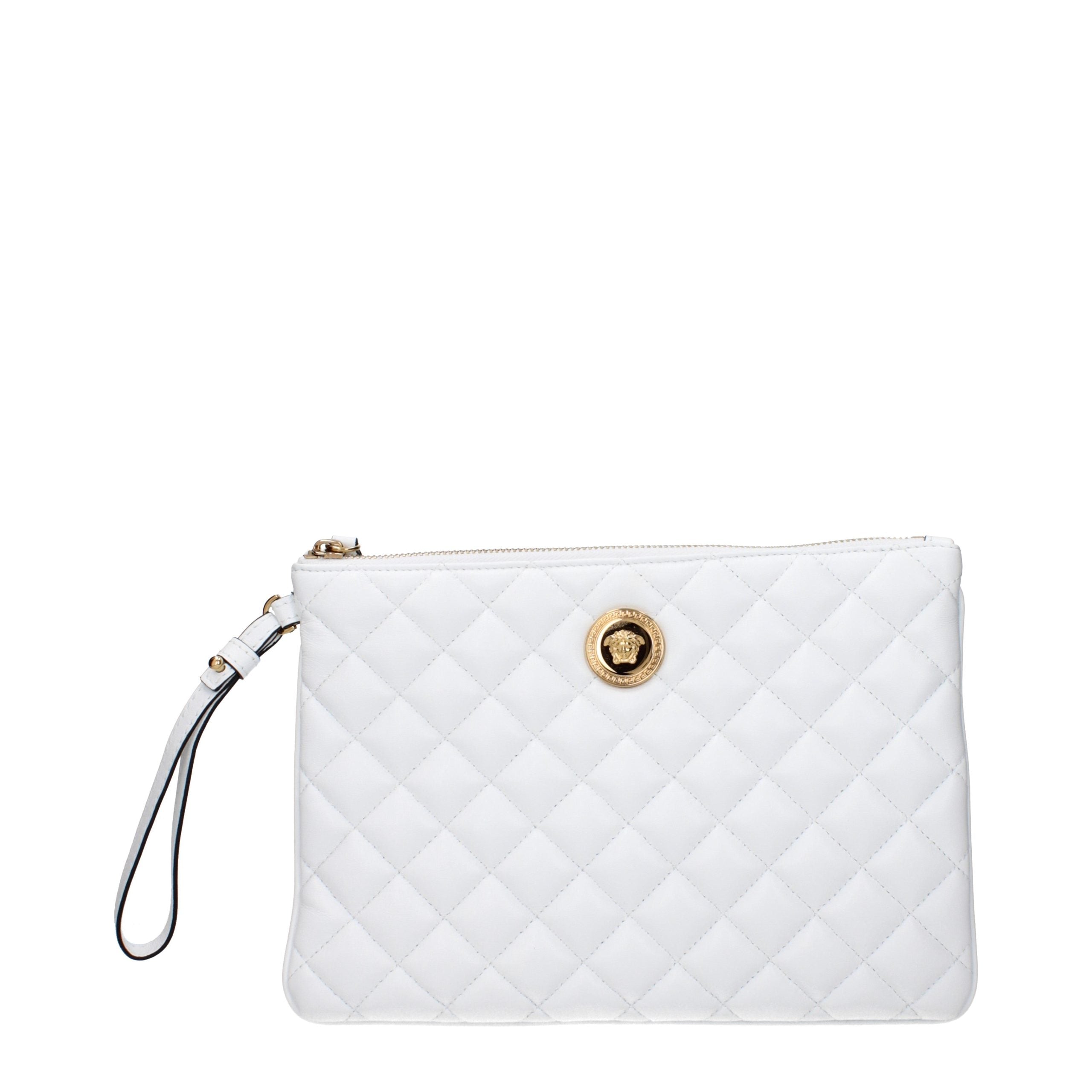 Versace White Leather Clutch Bag - Luxury Boutique Co