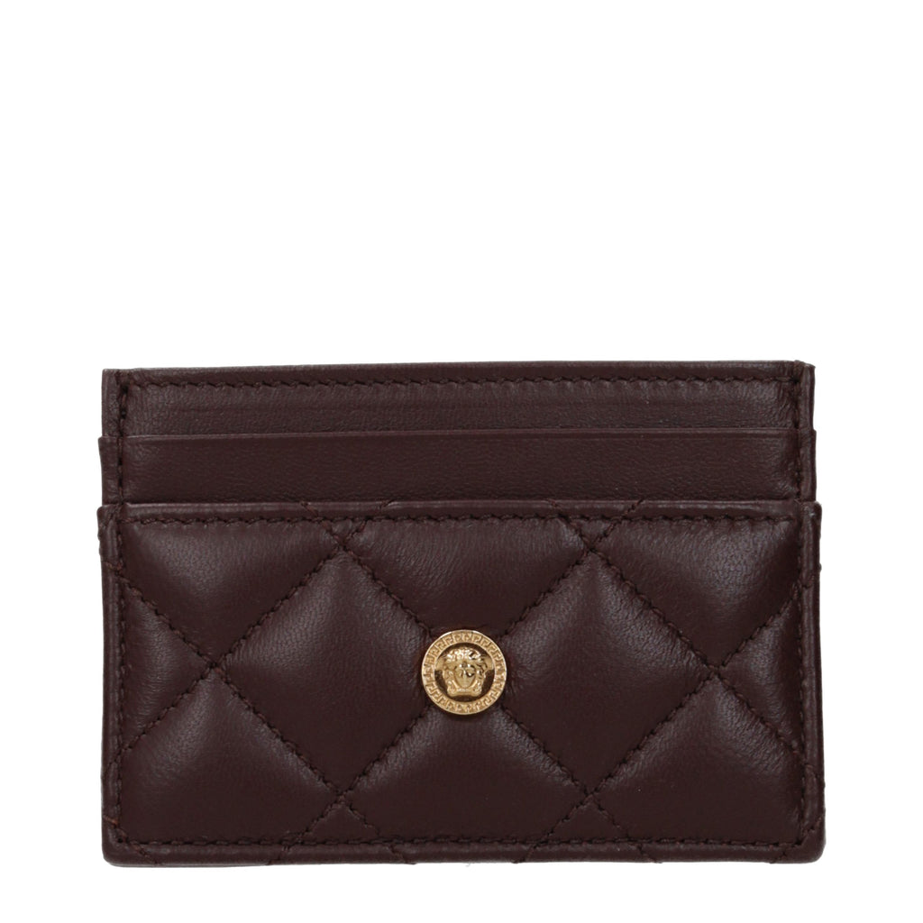 Versace Brown Leather Cardholder - Luxury Boutique Co