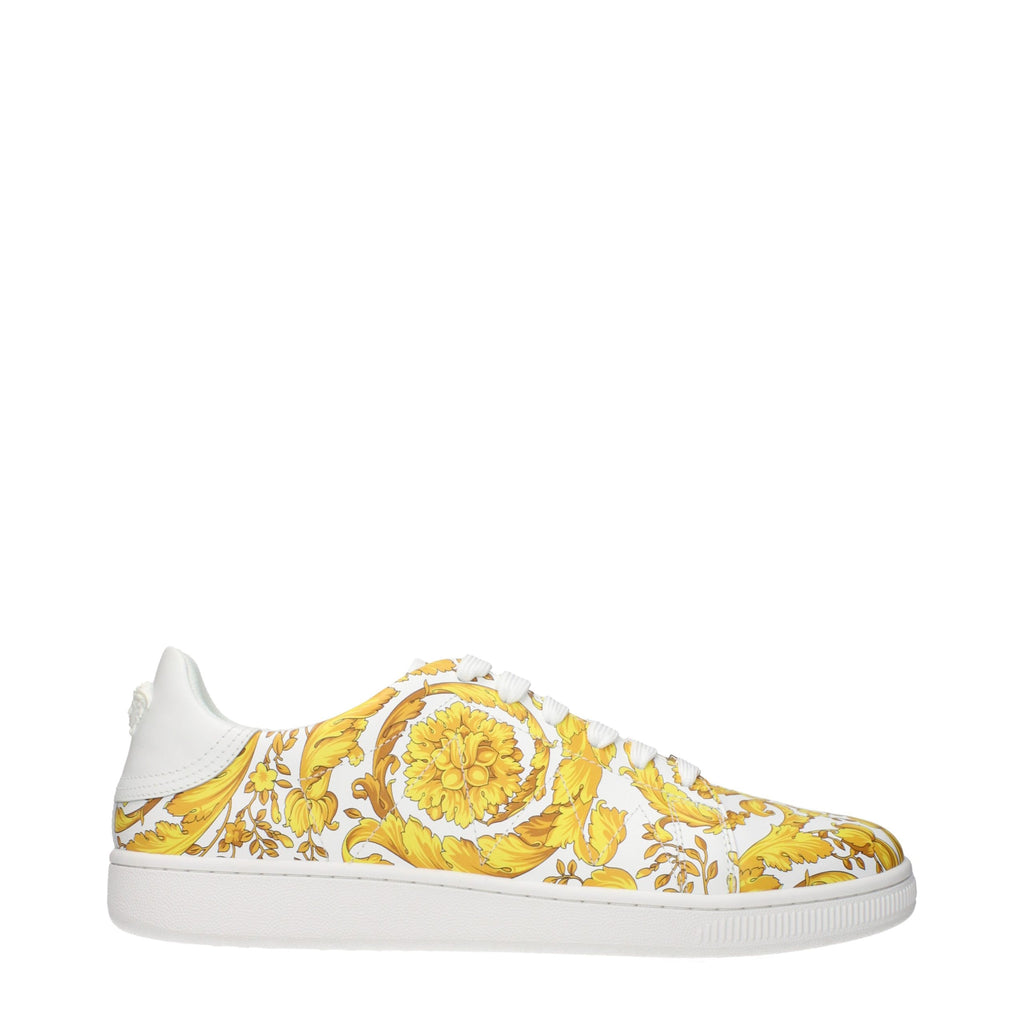 Versace White Leather Sneakers - Luxury Boutique Co
