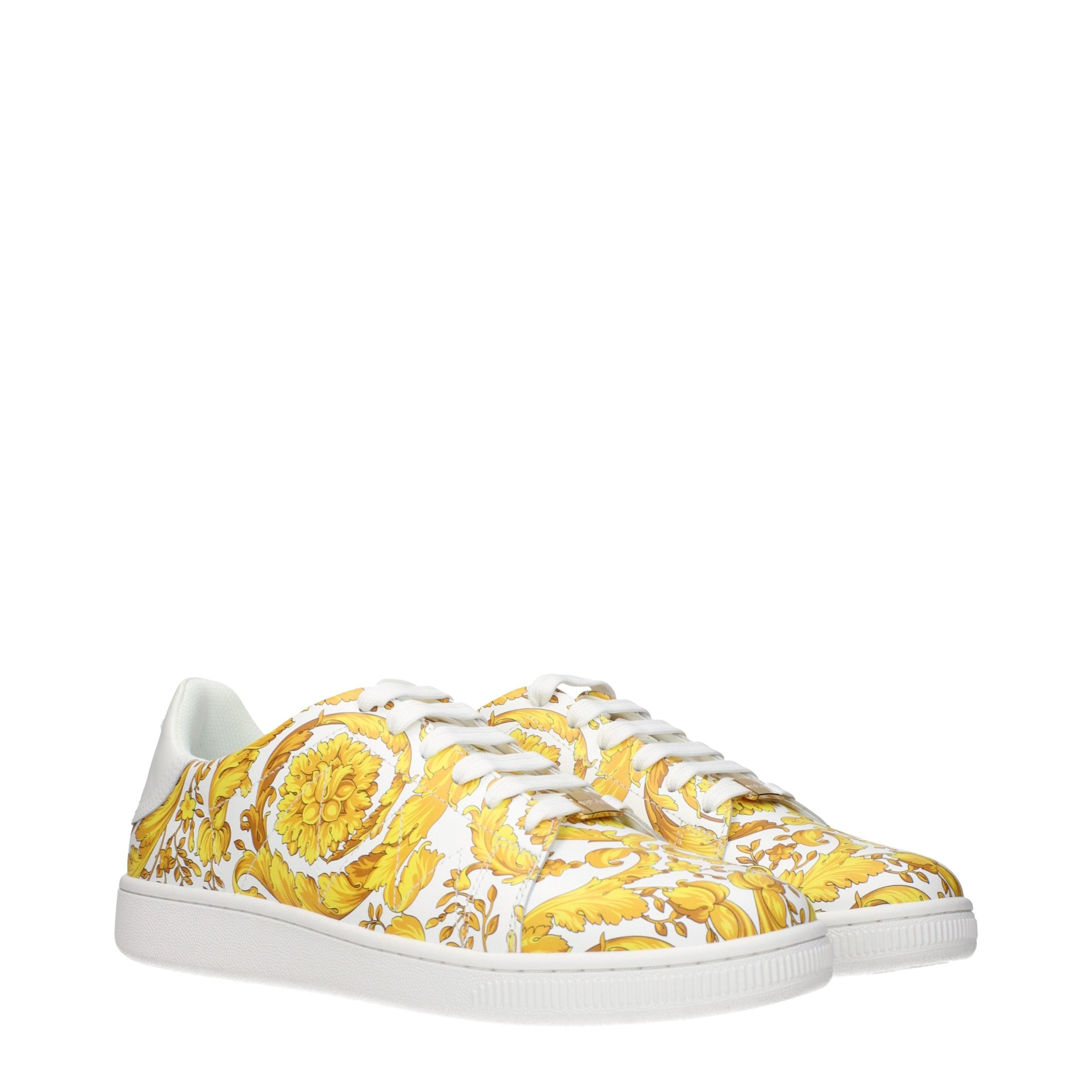 Versace White Leather Sneakers - Luxury Boutique Co