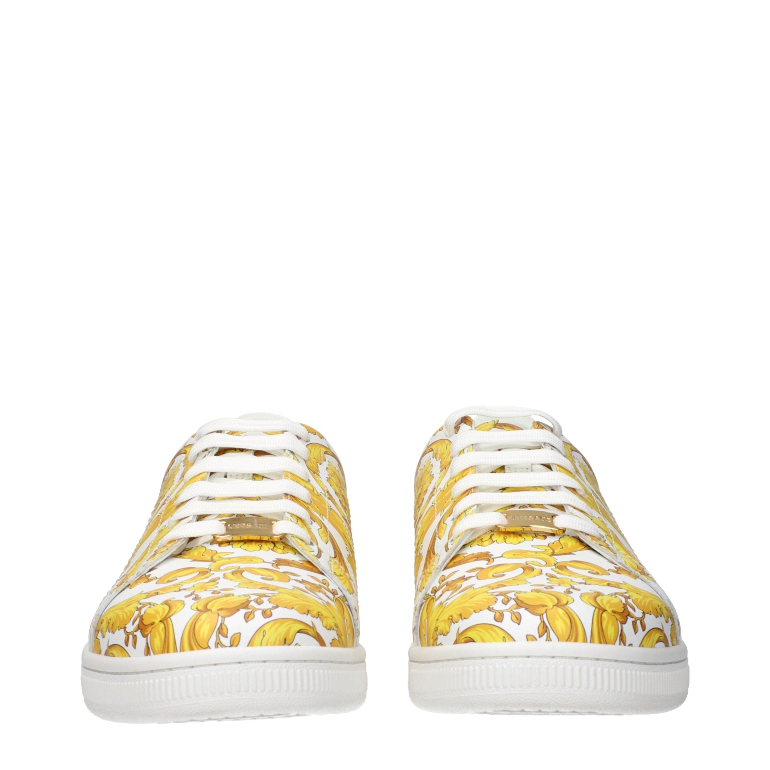 Versace White Leather Sneakers - Luxury Boutique Co