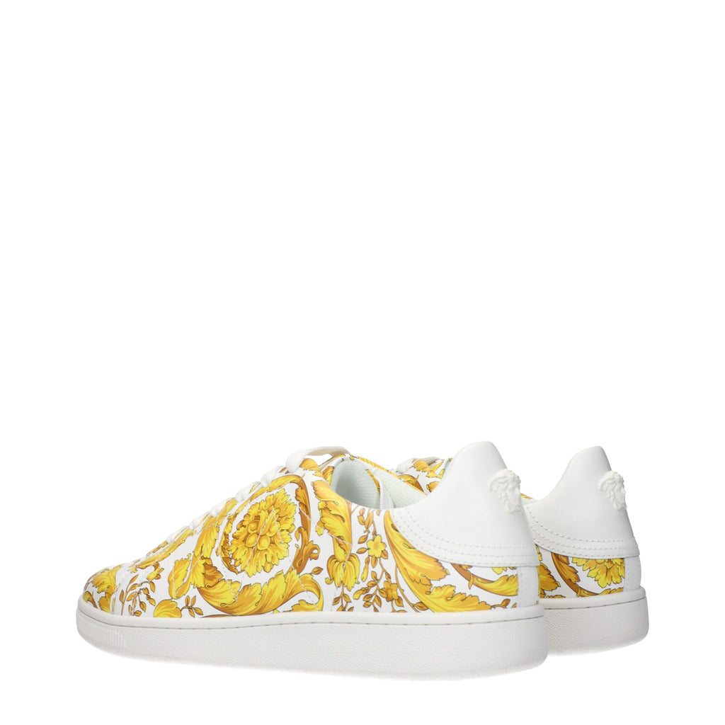 Versace White Leather Sneakers - Luxury Boutique Co