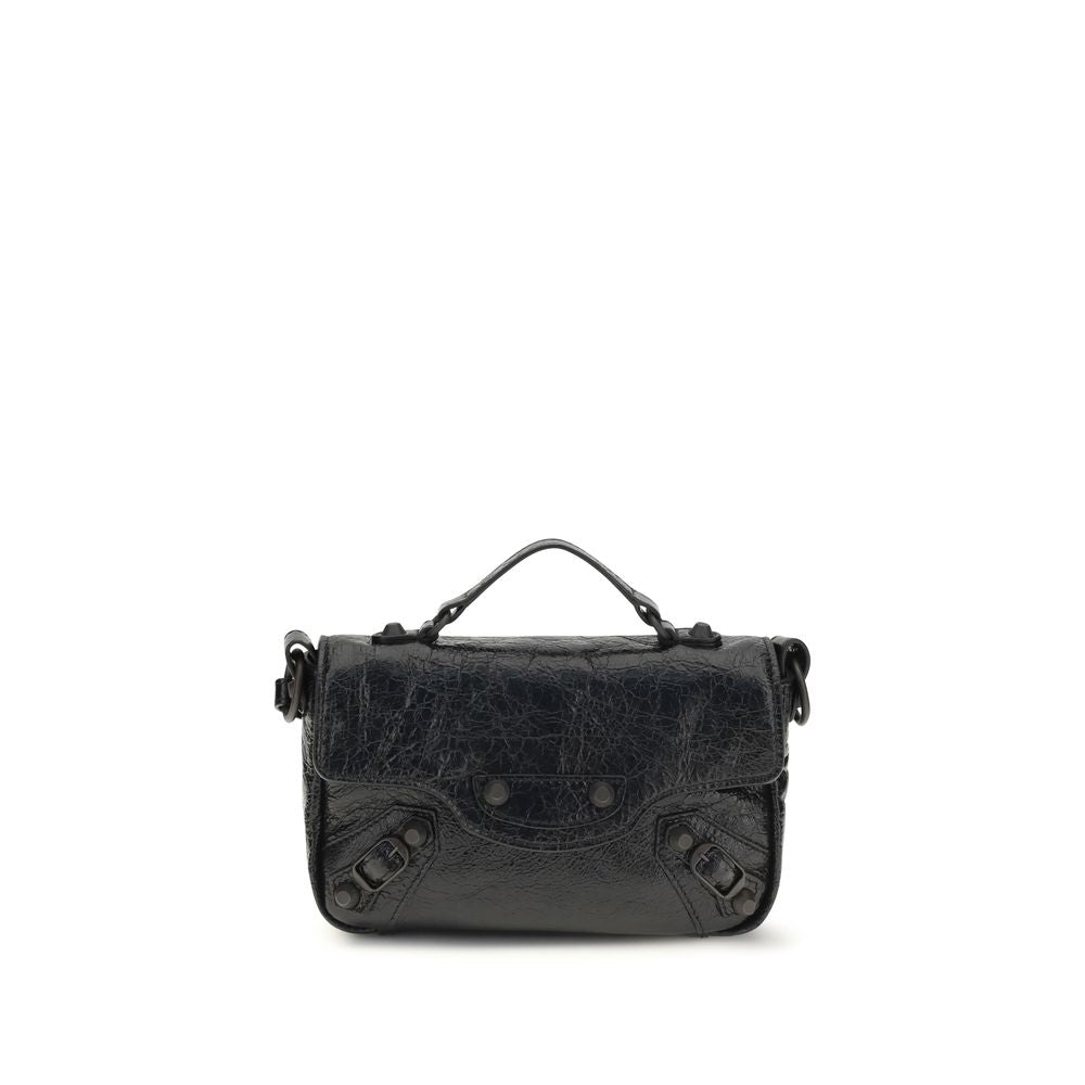 Balenciaga Black Lamb Ovis Aries Aries Shoulder Bag - Luxury Boutique Co