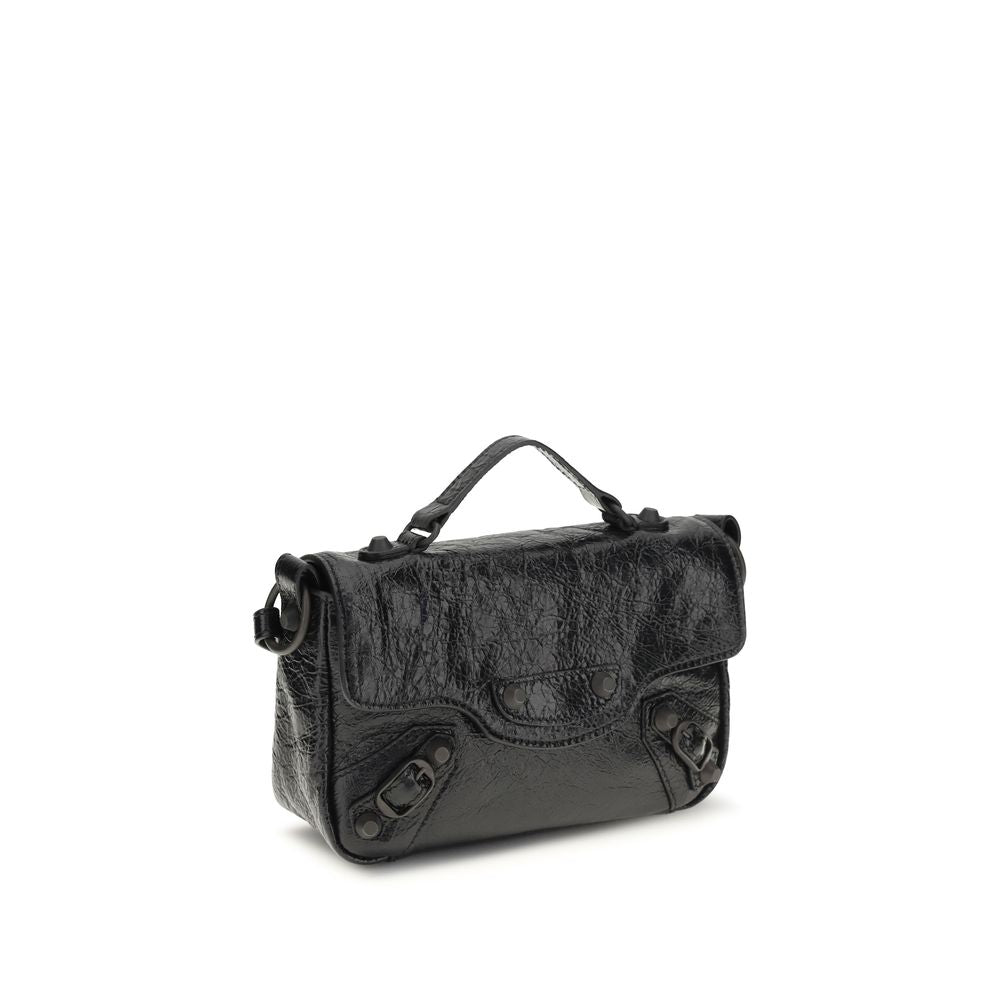 Balenciaga Black Lamb Ovis Aries Aries Shoulder Bag - Luxury Boutique Co