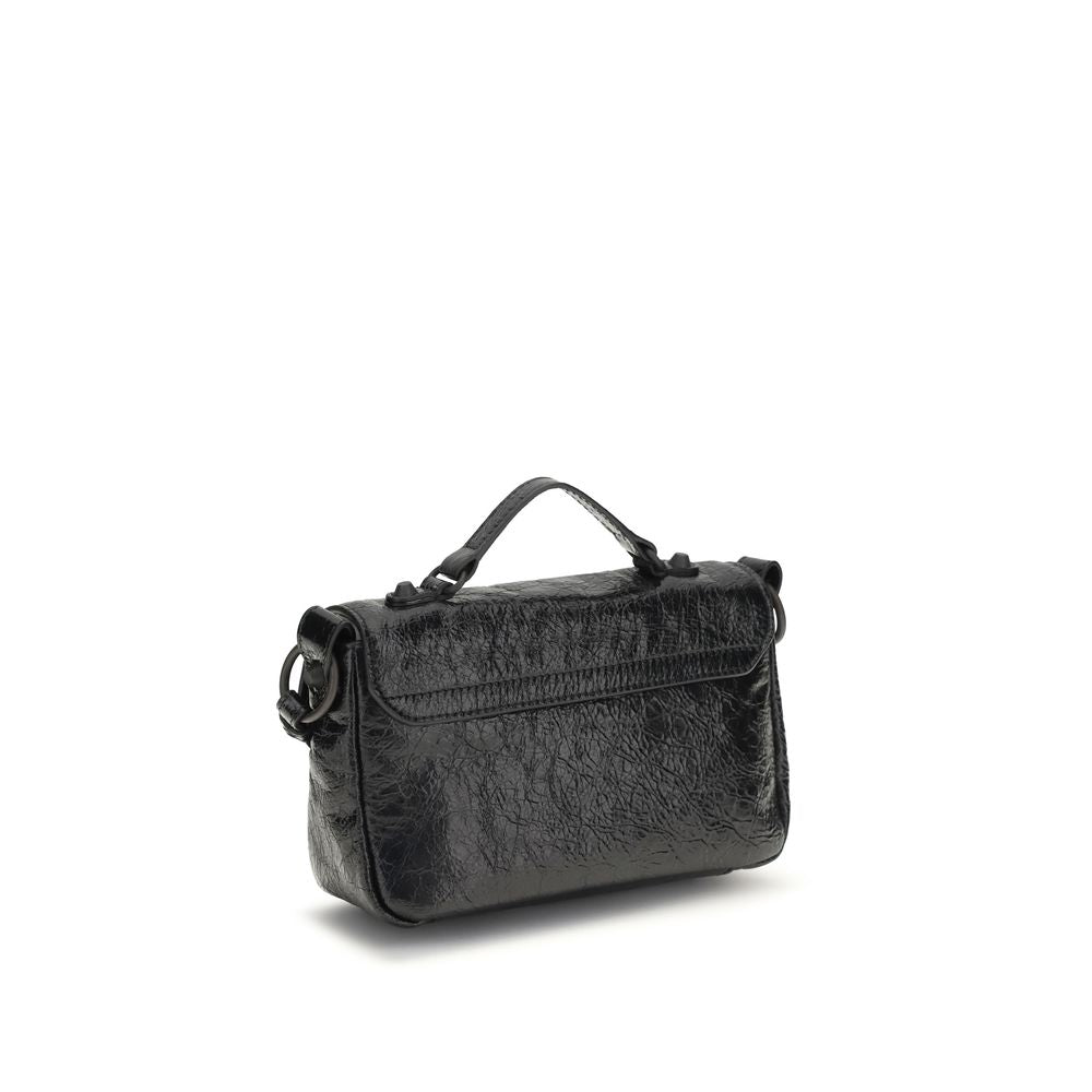 Balenciaga Black Lamb Ovis Aries Aries Shoulder Bag - Luxury Boutique Co