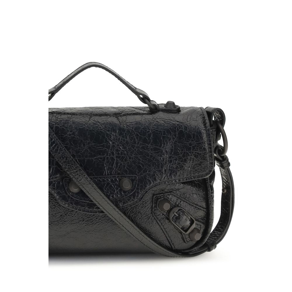Balenciaga Black Lamb Ovis Aries Aries Shoulder Bag - Luxury Boutique Co