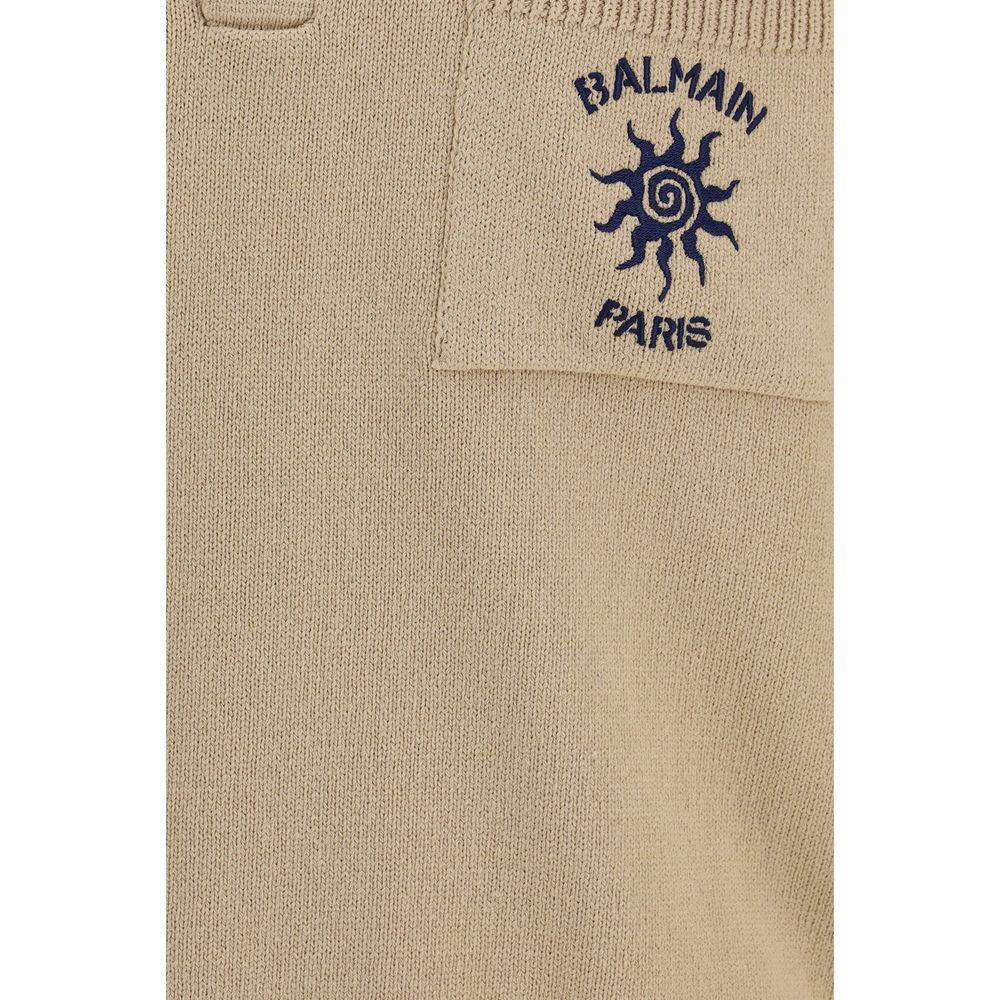 Balmain Beige Cotton Polo Shirt - Luxury Boutique Co